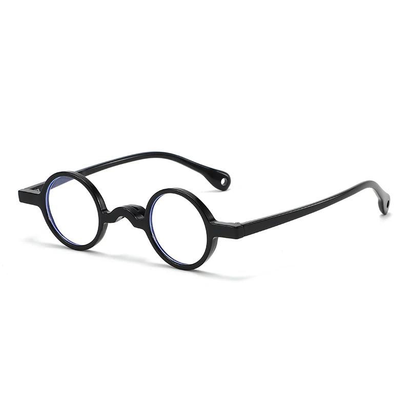 New Fashion Women Round Frame Reading Glasses Retro Lightweight HD Anti Blue Light Neutral Texture