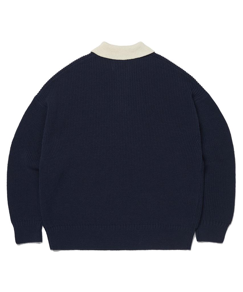 SOUNDSLIFE Heavy Cotton Rugby Knit Navy