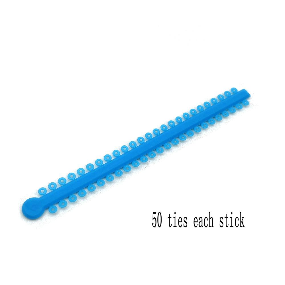 1000PCS/20Sticks Dental Orthodontic Elastic Ligature Ties Bands for Brackets Braces 1 Pack Ligature Tie