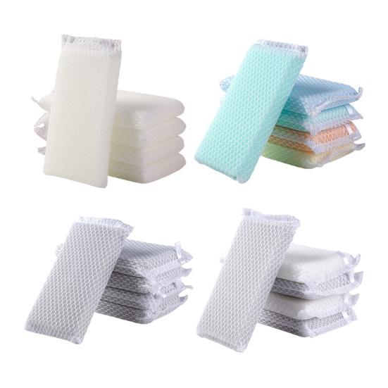 5/10Pcs Cleaning Sponge Unique Mesh Surface Strong Decontamination Lightweight Dishwashing Sponge Kitchen Tool