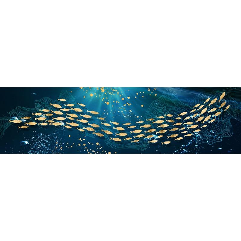 Dipinti moderni di arte della parete di pesci dorati del mare blu stampati su tela poster decorativi immagini per la decorazione della casa del soggiorno