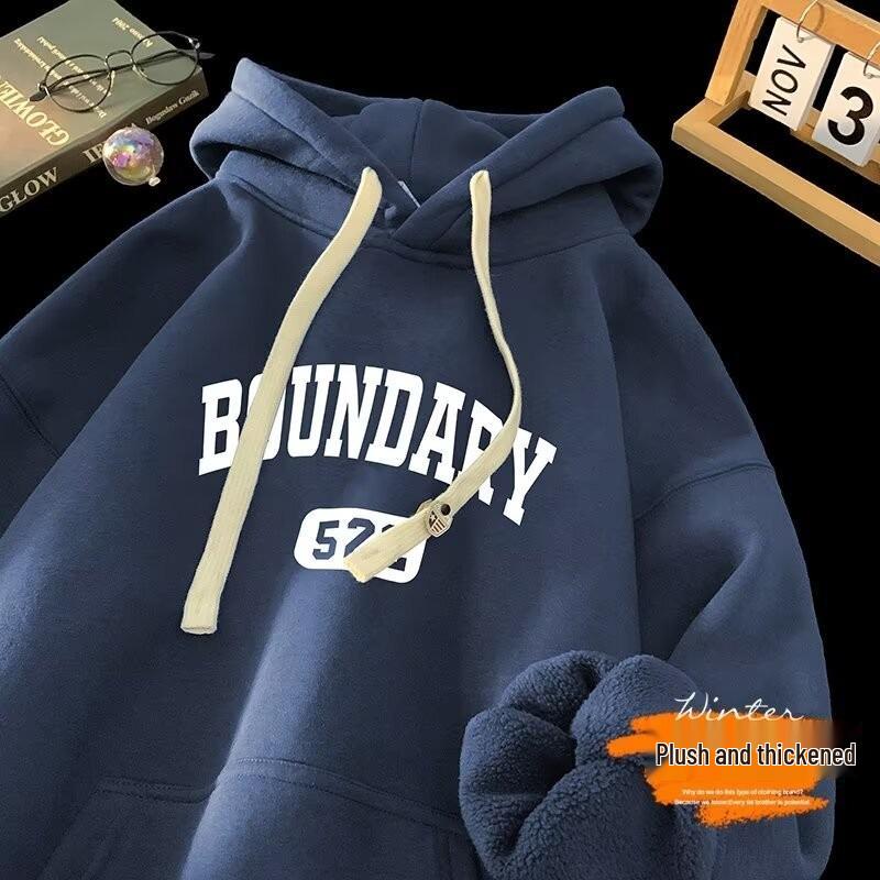 Felpa con Cappuccio Invernale da Uomo - Stile Coreano, Pullover Spesso Casual con Velluto Plus.