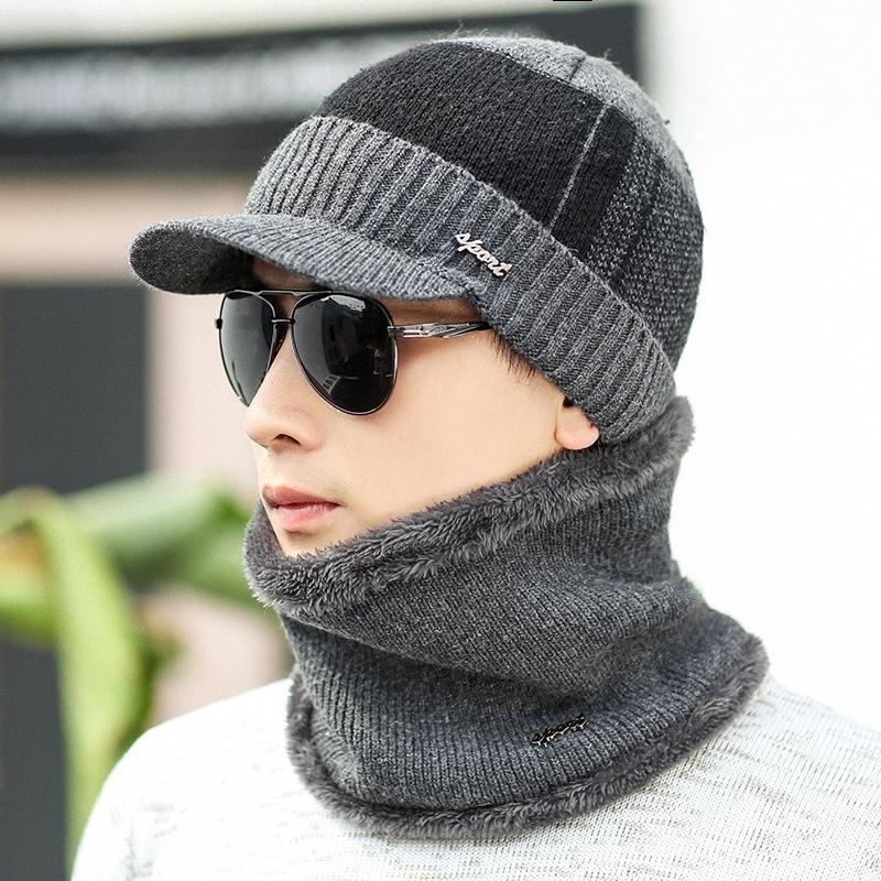 Winter Hats Skullies Beanies Hat Winter Beanies for Men Women Wool Scarf Caps Balaclava Mask Gorras Bonnet Knitted Hat Mens Knitting Peaked Cap