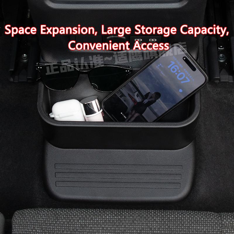 Car Rear Row Bridge Storage Box Organizer ABS Rear Seat Bridge Storage Box Fits For Toyota Prado LC250 2024 Interior Accessories