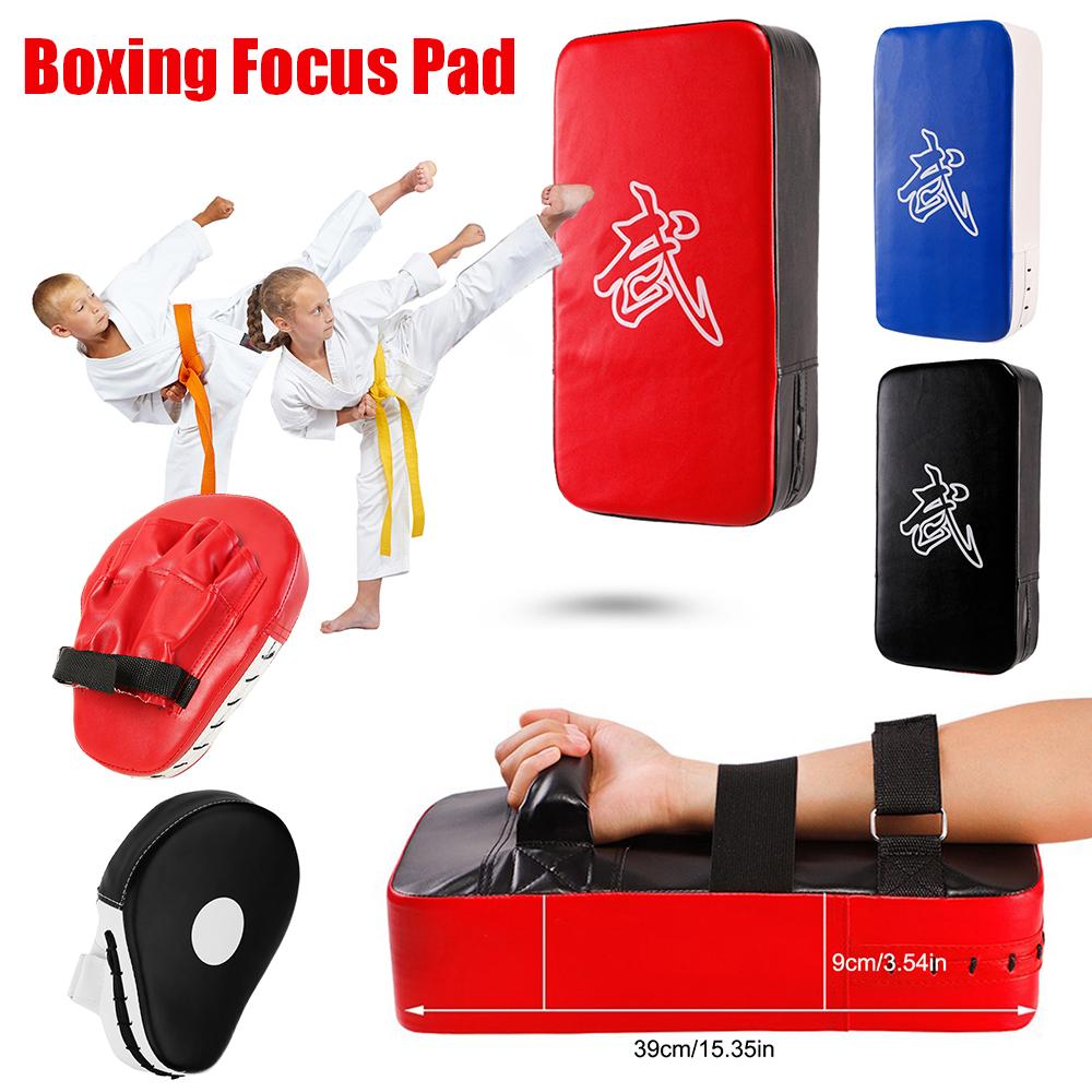 PU Leather Boxing Focus Pad Karate Pad Kicking Shield Training Lightweight Grip Pad Home Gym Martial Arts Practice Equipment