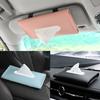 Car Tissue Box Car Sun Visor PU Leather Tissue Box Holder Auto Car Interior Storage Decoration Accessories