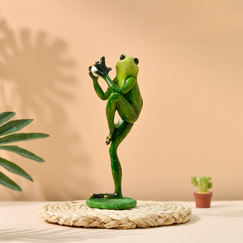 Yoga Kikker Pastorale Hars Ambachten Decoraties Tv Kasten Hal Wijnkasten Dierlijk Leuke Sfeer Ornamenten Zelfbeheersing