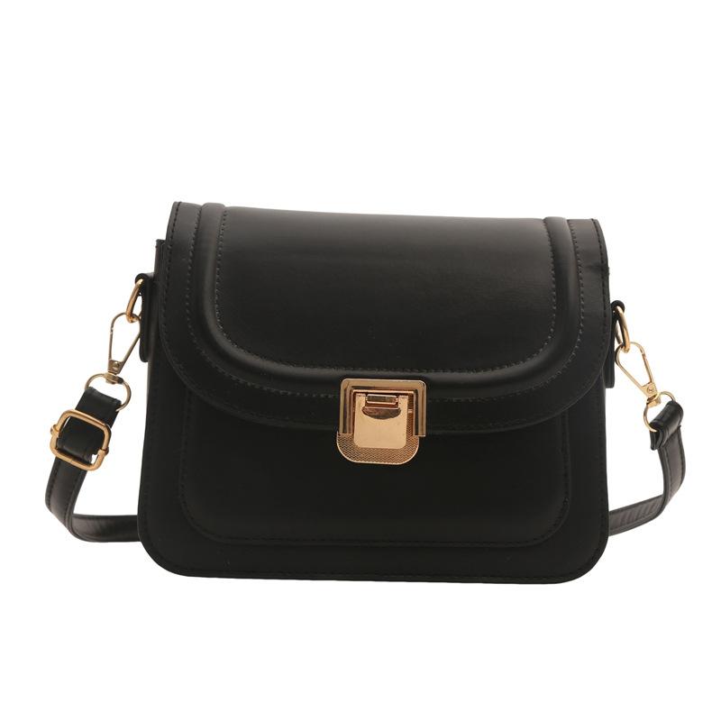 Bag Fashion Small Square Bag Textured Pu Shoulder Bag Simple Retro Crossbody Bag Niche Versatile Women'S Bag