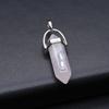1Pc Natural Stone Hexagonal Cone Pendant, Reiki Healing Crystals Agate Gems Charms for DIY Women Men Necklace Jewelry Accessories, Extremely Cheap