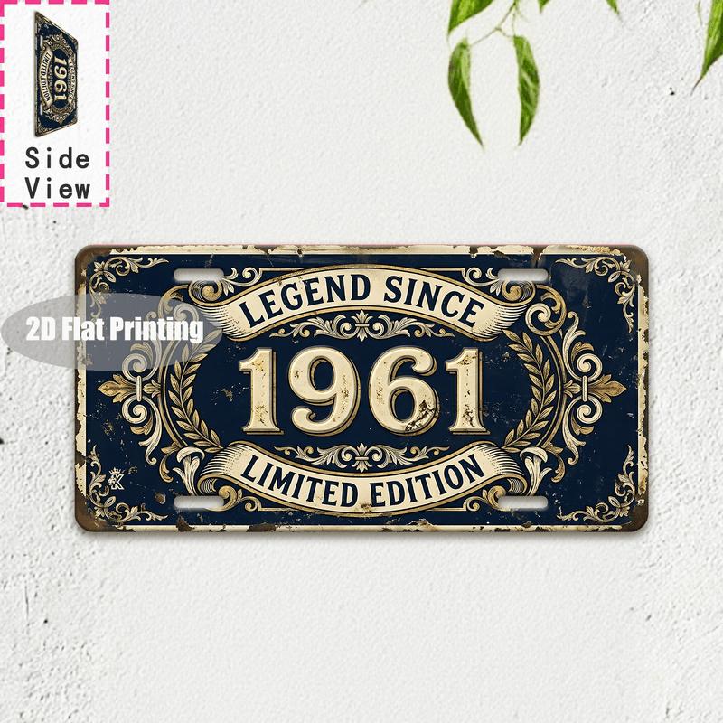 Tin Sign  Vintage Durable Metal Plaque Wall Decor Home Office Bar Man Cave Garage City Coordinate Birth Year License Plate W
