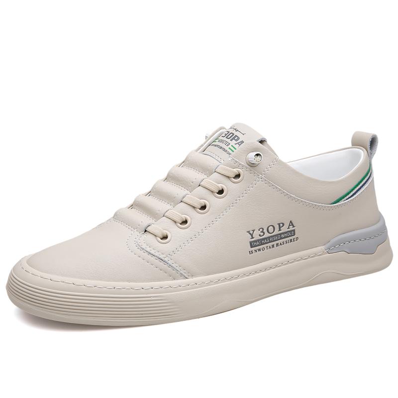 ModaNowa Moda Męskie Klasyczne Sneakersy Wysokiej Jakości Męskie Płaskie Skórzane Buty Skate Męskie Wygodne Męskie Casualowe Buty do Chodzenia na Zewnątrz