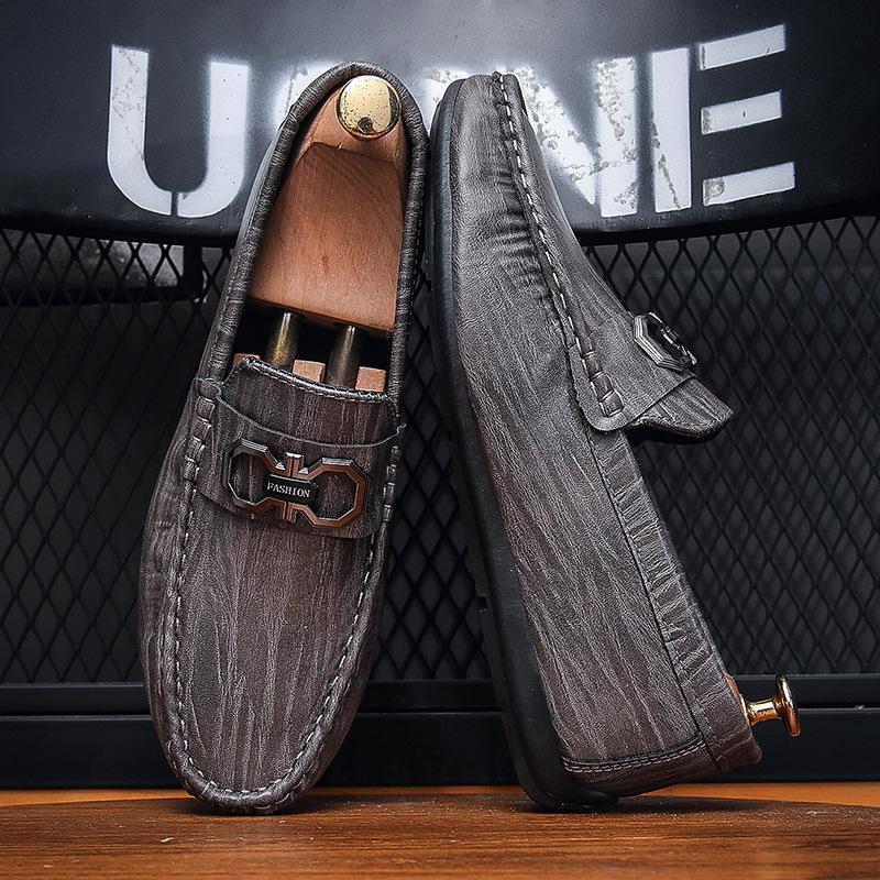Fashion Men Leather Shoe 2024Summer Trend Light Lazy Casual Shoe Men Driving Shoes Fashion Loafers Shoe Social Shoe Zapatillas De Hombre