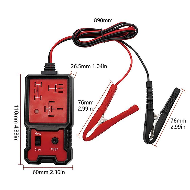 Tester electronic universal de relee pentru autovehicule Verificator de baterii auto 12V Accesorii pentru mașină Indicator LED Instrument de diagnosticare
