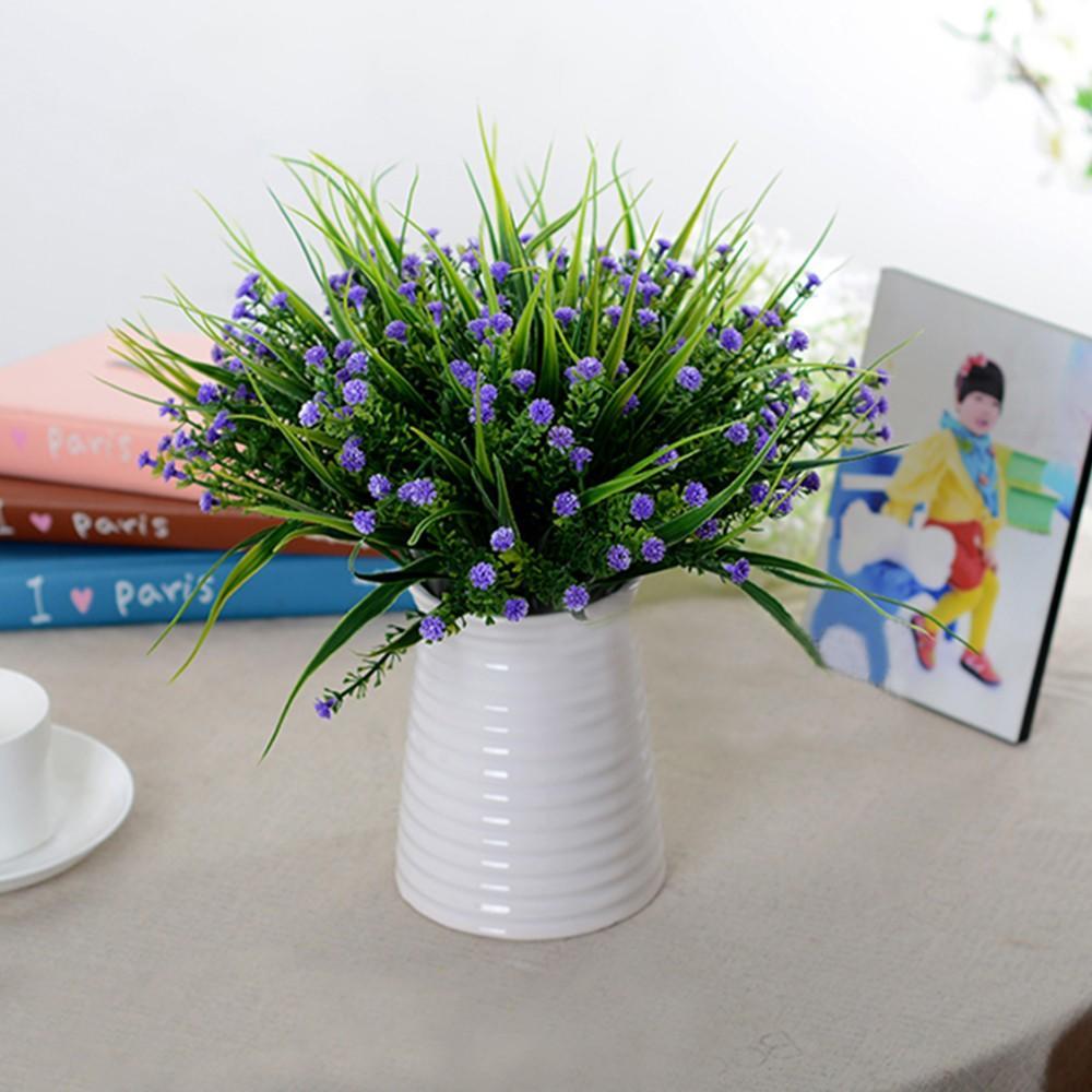 Hotel Home Decoration Decor Plastic Flower Fake Plants Wedding Artificial Grass