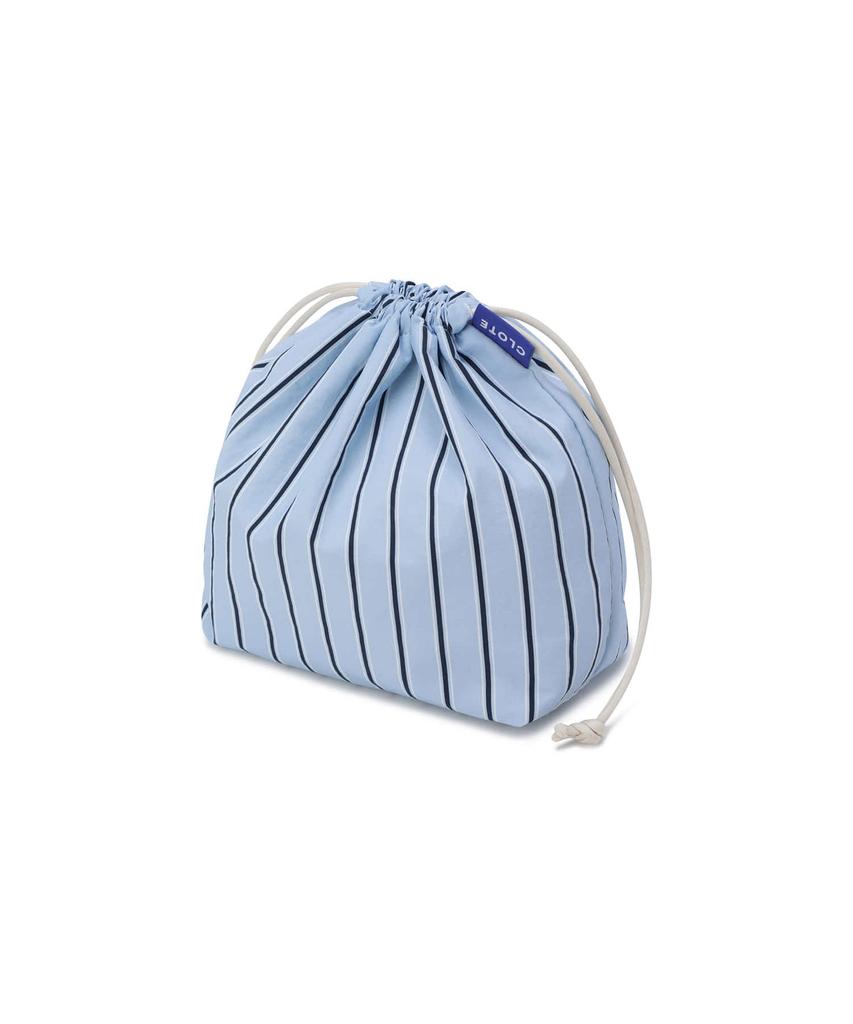 Clote String Pouch - Striped Blue