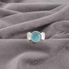 Blue Cat's Eye Gemstone 925 Solid Silver Jewelry Handmade Ring For Mother's Day RR-1-40