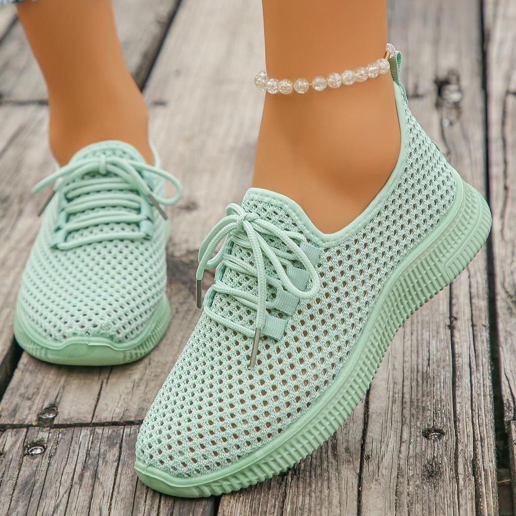 Neue Sommer-Netzschuhe für Damen in großer Größe, lässige Lauf-Sportschuhe, atmungsaktive und bequeme Netz-Sportschuhe