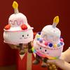 Cartoon Simulation Rainbow Strawberry Cake Doll Plush Toy With Concert Singing Birthday Song Doll Gift Doll Premium