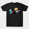 Aziatische Maat Katoenen Unisex T-shirt Print T-shirt Naruto T-shirt No-Cut Print Normale Pasvorm