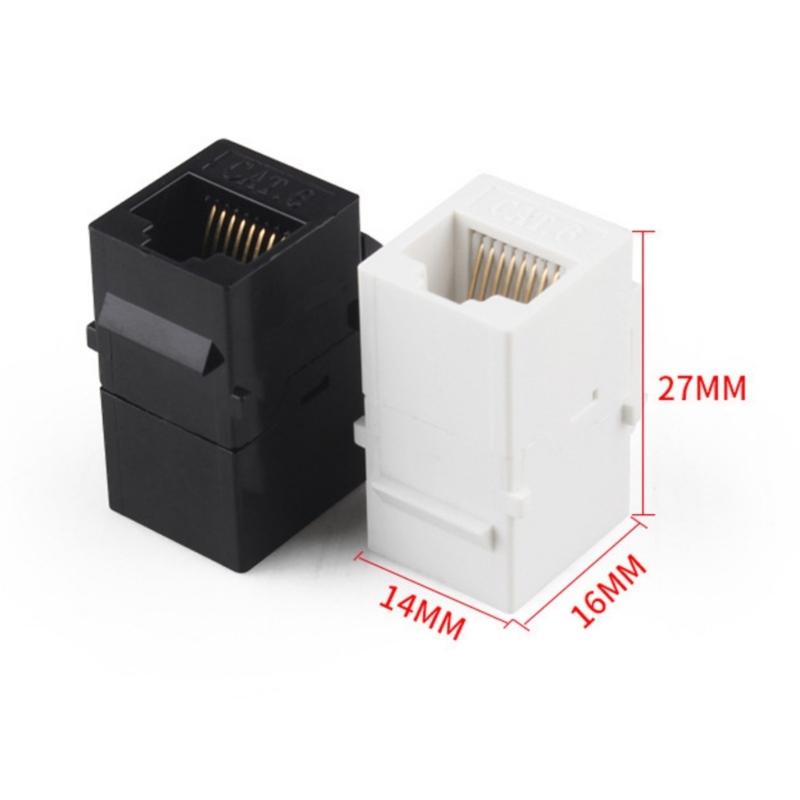 5Pcs Cat6 RJ45 Connector RJ45 Pass Through Connector Cat6 Connector Ethernet Plug End Female To Female Connector