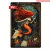 Vintage Redhead Mermaid Metal Tin Sign Wall Decor Retro Cafe Bar Ocean Art