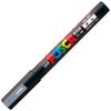 Mitsubishi Pencil Posca Pointe Fine Ronde Set de 2 Plomb, Argent, PC-3M.26,