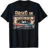 Raised On Old School Hip Hop Cassette Graphic TShirt Mens Casual Cotton Crewneck Tee