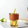 Portable Bamboo Knot Glass Cup
