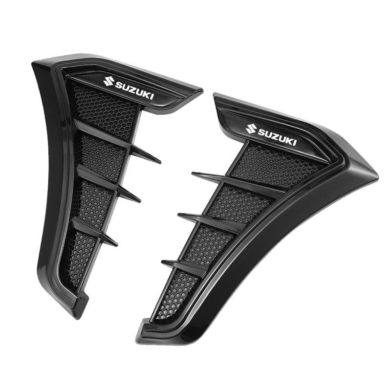 AAGJ1 Car Side Fender Vent Cover Fender Side Wing Air Vent Stickers For Suzuki Swift Kizashi SX4 Ignis Baleno Ertiga S-cross Accessory