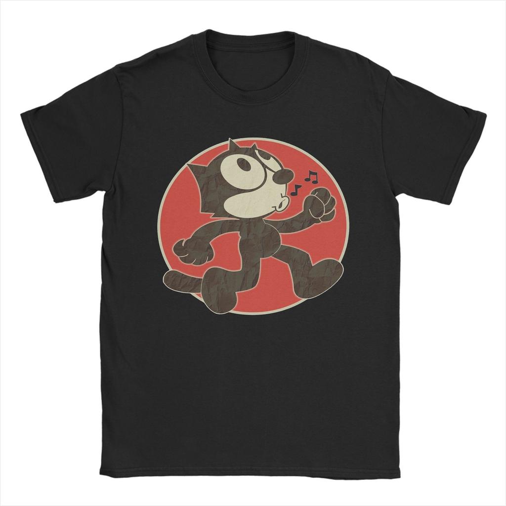 F-Felix the Cat At the Beach  Merch Unisex T Shirt 100% Cotton Tee Fashion  Tops T-shirt