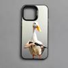 Funny Fighting Duck Chicken Phone Case For iPhone 17 16 15 14 13 12 11 Pro Max Air Colorful Matte Laser Aurora Shockproof Case