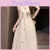 Basic Polyester A Line Dress With Bowknot Print For Summer Casual Wear