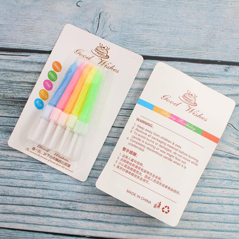 Birthday Cake Sucking Card Packing Small Thread Candles Romantic Party Party Color Mix 10 Spiral Candles