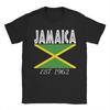 Jamaica EST 1962 Independence Pride Flag of Jamaica TShirt Summer Vintage T Shirts Cotton Tee Shirt For Unisexs Casual Top Tees