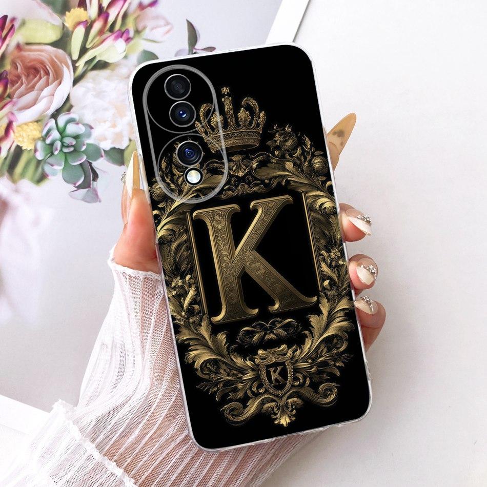 Fashion Crown Letter Case For Honor 70 Honor70 Pro Plus Soft Silicone TPU Back Cover For Honor 70 Pro+ 70Pro Phone Cases