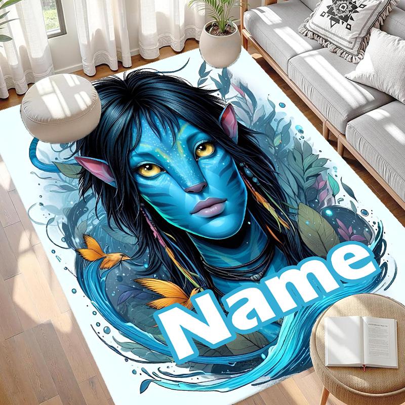 Benutzerdefinierter Name Personalisierter Avatar Druckteppich, Vielseitiger Wohnkulturteppich, für Spielzimmer, Wohnung, Balkon, Eingangsbereich, Flur Geschenk
