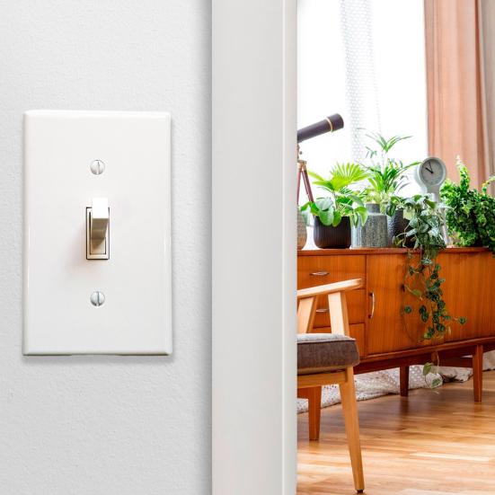 Toggle Switch Panel Single Gang Unbreakable Modern White Heavy Duty Decorative Plastic American Wall Plate Outlet Cover Home Supplies