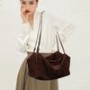 Autumn and Winter Leather Large Capacity Single Shoulder Pillow Bag Suede Armpit Cowhide Commuting High-end Women's Tote Bag