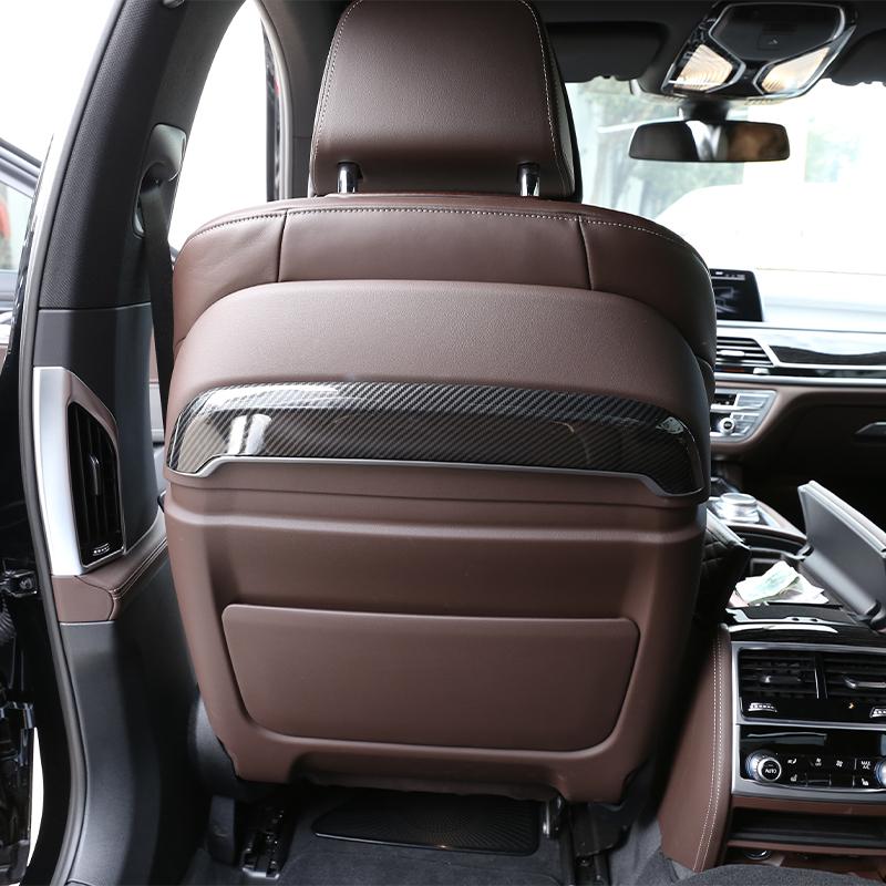 Car Seat Back Trim For BMW 7 Series G11 G12 2016- ABS Rear Seat Decoration Strips Stickers Interior Accessories Car