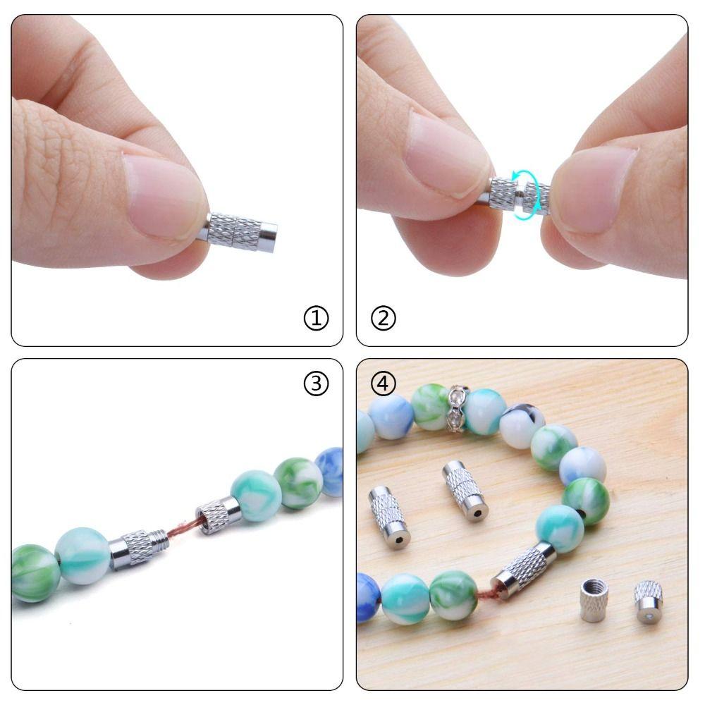 50buc 50buc Închizători Tip Butoiaș 12x4mm Alamă Închizători Răsucite cu Șurub DIY Bijuterii Meșteșuguri