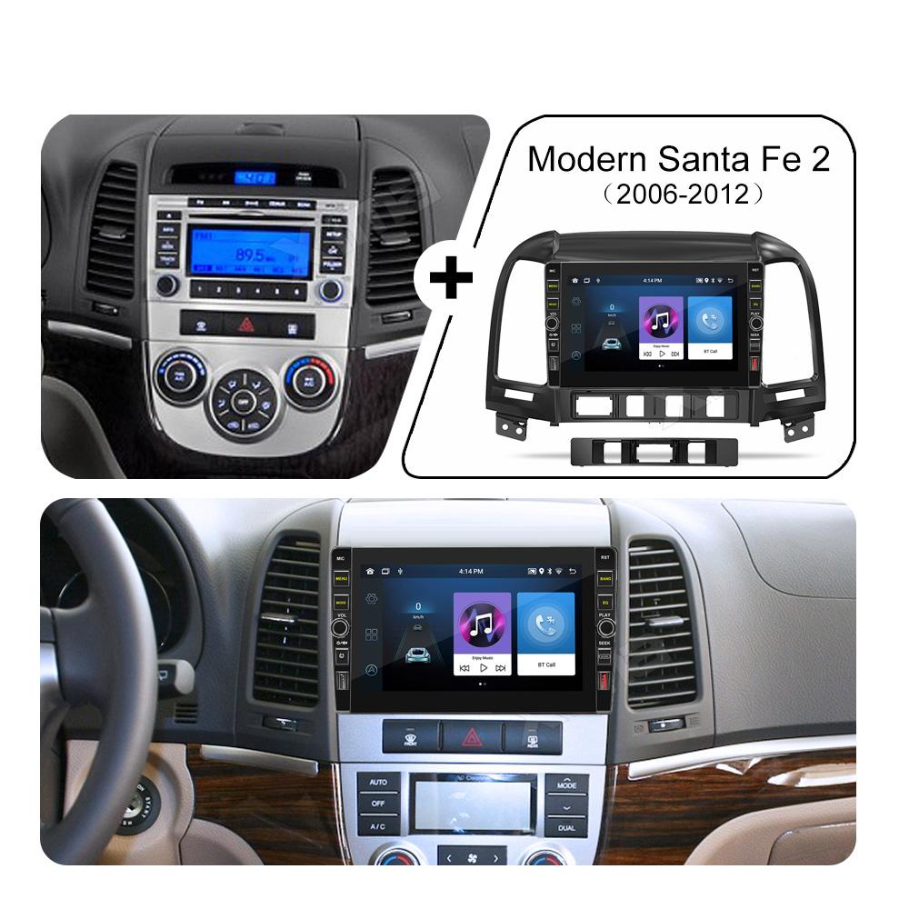 8 Inch Car Radio Multimedia Player For Hyundai Santa Fe 2006-2012 With Button Knob Android 2 Din Stereo GPS Head Unit 1+32GB