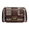 Coach Alie 18 Monogram Flap Magnetic Closure Leather And Snakeskin Messenger Bag Small Shoulder Crossbody Bag Women bags 4616-B4S0M