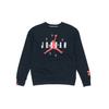 Sport Casual Crew Neck Pullover Sweatshirt Men Tops Black DO9153-010