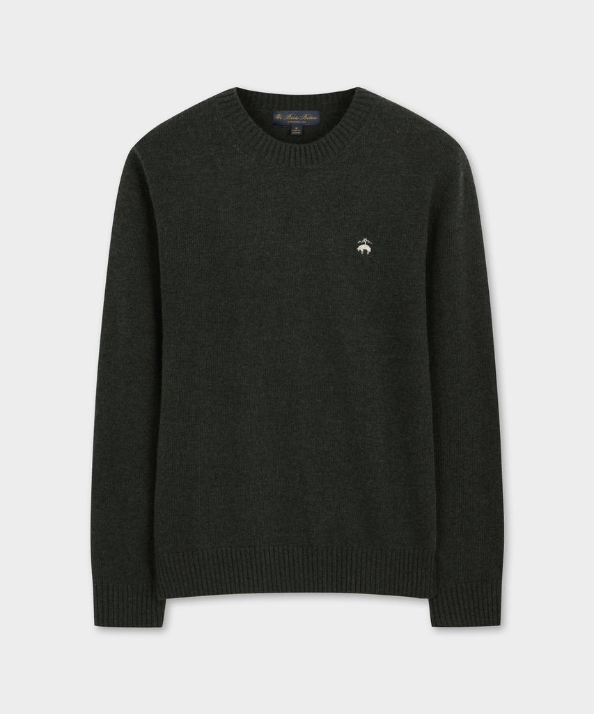 BROOKS BROTHERS Wool Solid Sweater (Dark Green) (Bbwrmog402)