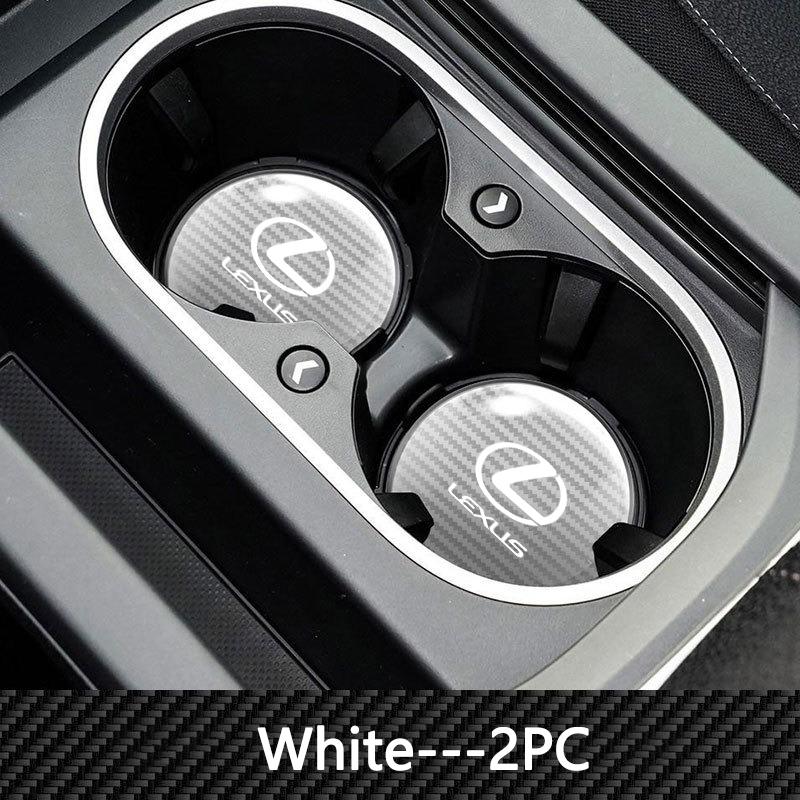 Interior Stickers 2Pcs Car Water Coaster Cup Mat Bottle Holder Anti-slip For Lexus RX330 350 400h IS250 300h Ct200h ES300h ES350 XN0