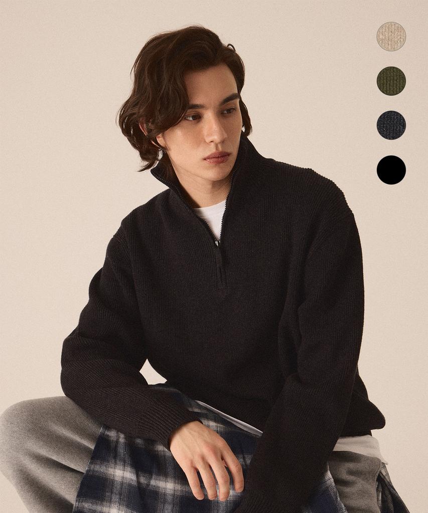 CUTZ [2Pack] Essential Round + Half Zip Knit (C Type)