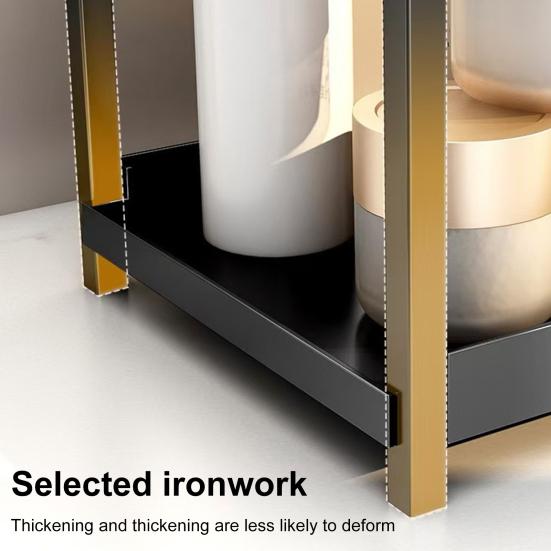 Aanrecht Opbergrek Dubbele Lagen Zware Metalen Thuis Kantoor Woonkamer Keuken Badkamer Cosmetica Organizer Houder