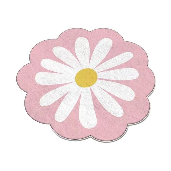 3D Blume Bereichsteppich Saugfähig Schnelltrocknend Unregelmäßig Plüsch Floral Fußmatte Waschbar Rutschfest Wohnzimmer Schlafzimmer Badezimmer Küche Dekoration Teppich