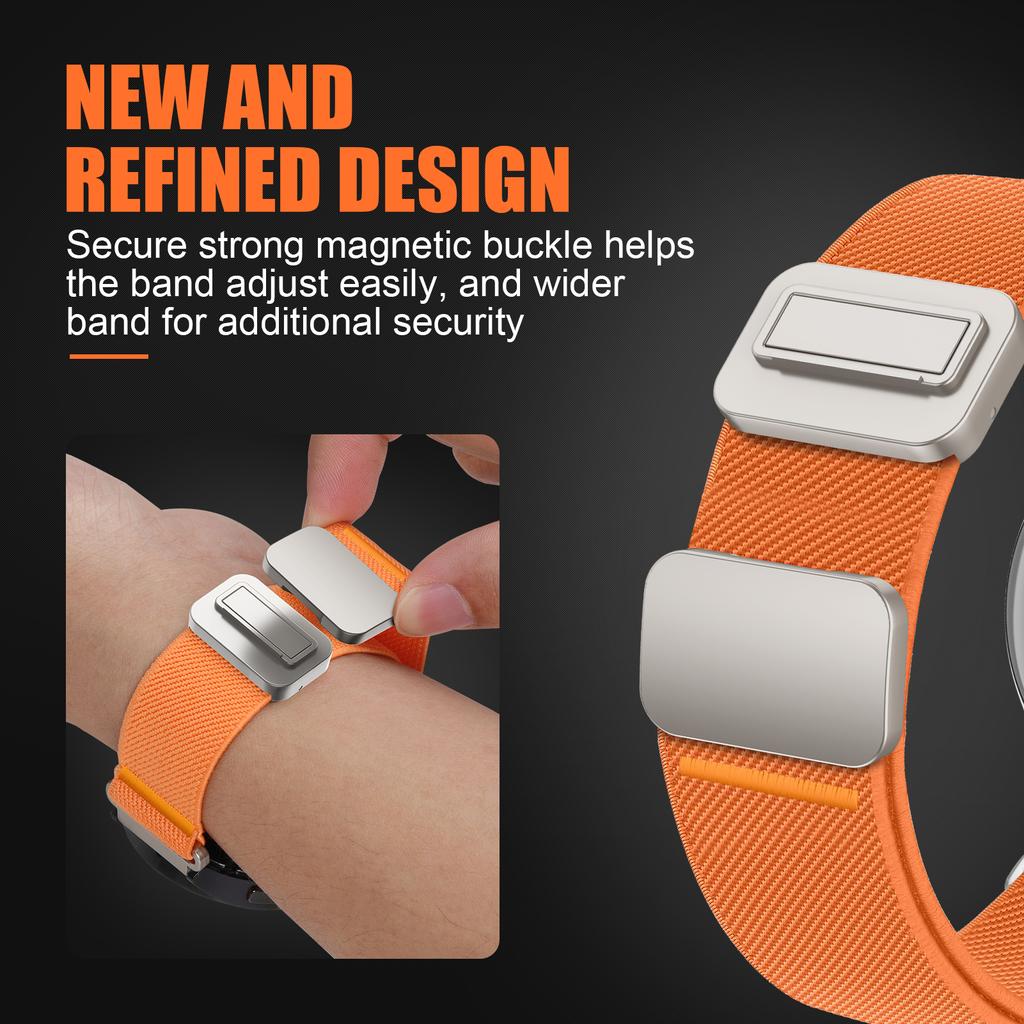 Armband für Amazfit GTS 4/2/2e/3/GTS2 Mini/GTR/4/3/Pro/GTR2/stratos Magnetisches Nylon-Armband Amazfit bip 5 6 20mm/22mm Uhrenarmbänder