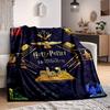 1pc Harry Potter Flannel Throw Blanket - HD Printed Lightweight Soft Warm All-Season Blanket for Sofa, Bed, Travel, Camping 047